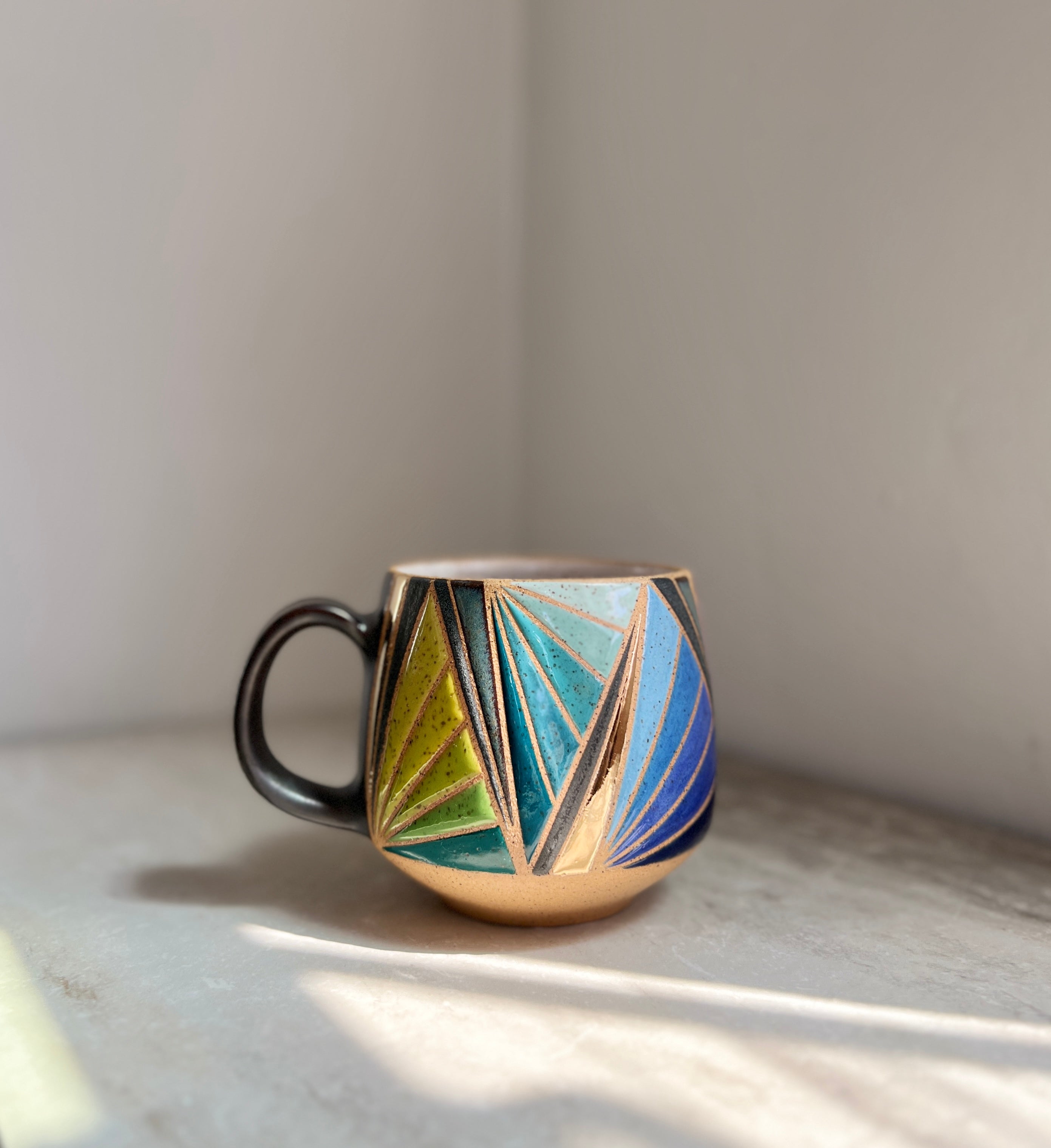 mug multi prism wrap 22k gold