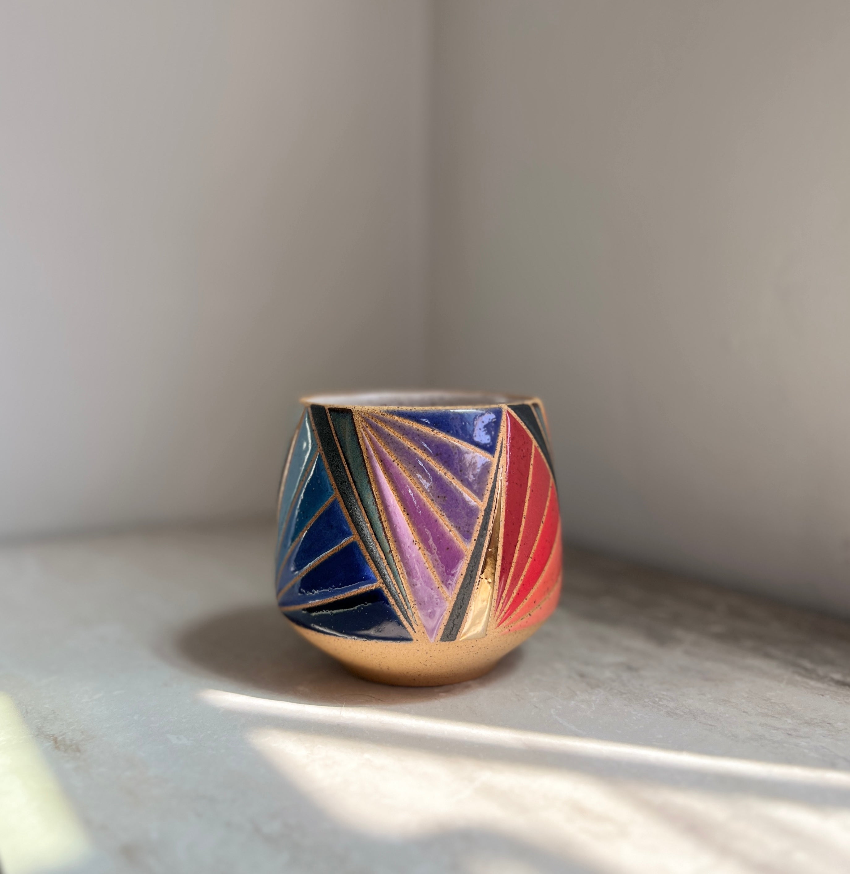 mug multi prism wrap 22k gold