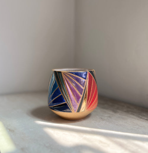 mug multi prism wrap 22k gold