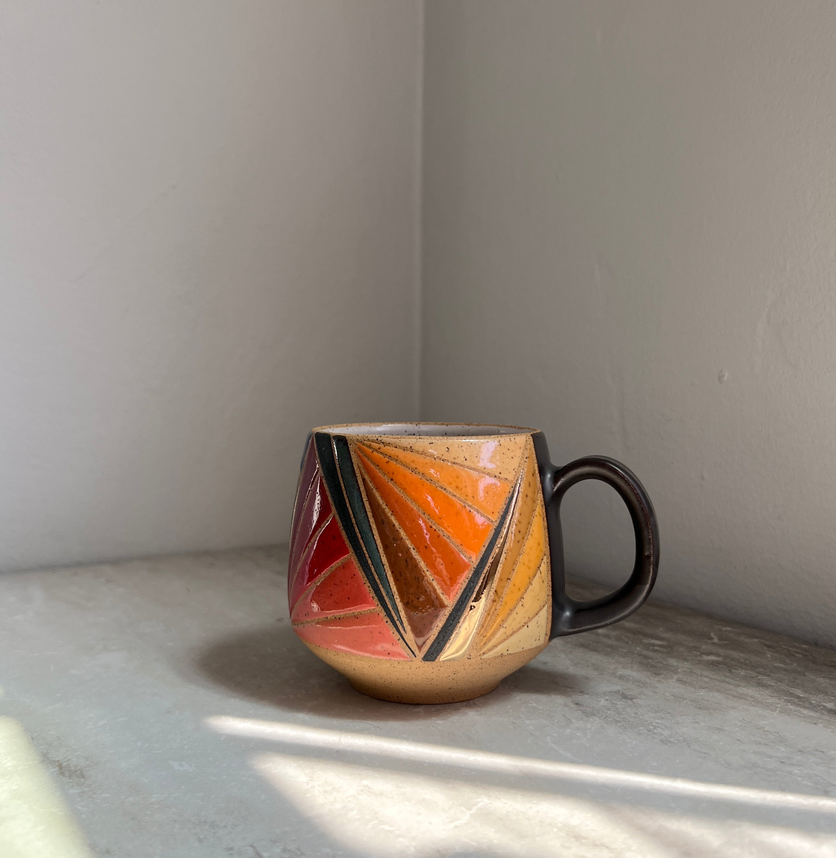 mug multi prism wrap 22k gold